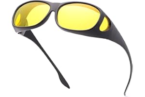 MIRYEA Nachtsichtbrille für Männer und Frauen, polarisierte Sonnenbrille zum Fahren, Rundum-Passform über Korrektionsbrillen