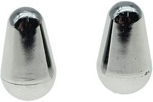 KAISH Lot de 2 boutons d'interrupteur 5 voies pour guitare américaine Strat/Stratocaster Chromé
