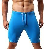 Men's Swimming Trunks Exercising Fitness Shorts - Sky Blue (M)