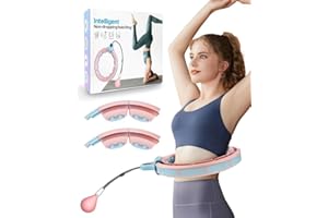 Victoper Hula Hoop intelligenti ponderati con contatore per esercizi, Hula Hoop Fitness Adulti Hula Hoop con palla di peso 12+4