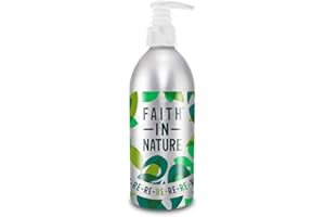 Faith In Nature Dispenser Ricaricabile in Alluminio, Vuoto, con Dosatore a Pompa, 100% Riciclabile, 450ml