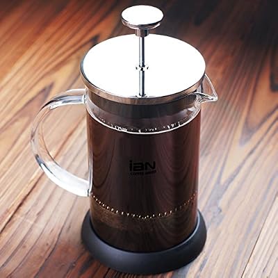 WorldWind Decen Cafetière Cafetière à piston 6 tasses à thé Presse Pot de café en acier inoxydable 1000ML /34OZ