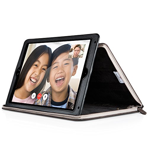 Twelve South BookBook Leder Buchh  lle mit Aufstellm  glichkeit zum Tippen oder Video  f  r iPad  2017  und iPad Air 1   2  braun