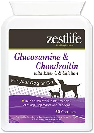 Zestlife Glucosamine for Dogs 60 capsules for joints, hips and muscle care