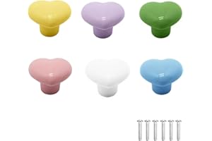yufana 6 Piezas Perillas De CajóN Coloridas, Botones Del Gabinete De CeráMica, Tiradores Infantiles, Puerta Del Dormitorio Para Decorar Muebles De Oficina Para NiñOs (Color2)