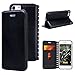Produktbild VemMore iPhone 7 Hülle iPhone 8 Hülle Handyhülle Schutzhülle Leder PU Wallet Flip Book Case Bumper Lederhülle Ledercase Klapphülle Ultra Slim Dünn mit Kartenfach Standfunktion Klappbar Magnetisch Silikon Tasche Cover - Schwarz