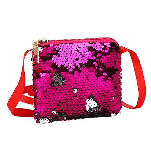 Zarupeng Moda Brillo Bolsa Bolso Fiesta Embrague Bolso de Noche para Las Mujeres (Rosado)