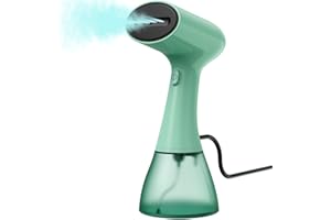 OLAYMEY Clothes Steamer, Powerful 1800W Handheld Steamer Clothing Detachable 400ml Water Tank 20S Fast Heat-up for Wrinkle Removal, Portable Garment Steamer Iron for Home, Office & Travel, Green