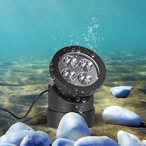 GrandBeing® Gartenleuchte 4 LED AußenleuchteWasserdicht led solar strahler Spotlicht Solarlicht Sonnenenergie Landschaft Beleuchtung für im Freien , Garten ,Pool ,Teich Punkt Licht Lampe (weiß) - 2