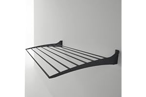 foxydry Fold, Tendedero de Pared Plegable, tendedero de Ropa Retráctil Compacto para Interiores y Exteriores (100 cm, Black (Negro))
