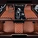 Produktbild Fußmatten für 2009-2017 M azda MX-5 rutschfeste Abnutzung Bodenmatten-Leder Material Automatten Teppiche (Braun)