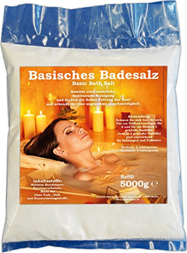 Preisvergleich Produktbild Basisches Badesalz 5000g Bad Salz Spa Entspannung 5kg Badezusatz Nachfüllbeutel
