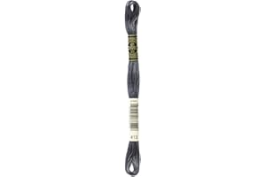 PLUSH ADDICT DMC Embroidery Floss Mouline Stranded Cotton Thread for Hand Embroidery and Sewing - Colour No: 413-1 x 8m Skein