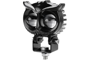 Riloer 12-20V LED Motorcycle Headlights Work Lights for Truck SUV UTV Off-road Car, Super Bright Universal Front Spot Lights Fog Lamps Replacement, Black