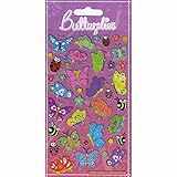 Generische Duvet Cover einzelne ‚Butterflies‘ Design + glücklich Schmetterlinge glitzern Aufkleber - 2