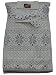Babies 75x75 cm double layered Nordic print fully lined coral fleece blankets Grey