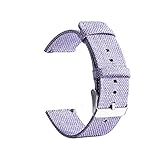 Armbanduhr Band, Universal Nylon Leinwand Ersatz Watch Band Wrist Straps Geeignet für Samsung Gear Sport R600/R732, Garmin vivoactive 3, vivomove HR, amazfit, ticwatch E, ticwatch 2 Smart Watch 20 mm