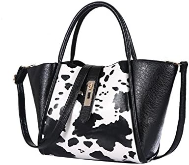 Emotionlin Women's Shoulder Large Designer Handbags Tote Shoulder Faux Leather Fashion Bags(Cows)