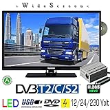 Lieferumfang: TV Gerät L24H274 ♦ Netzanschluss ♦ KFZ Spannungswandler 24Volt auf 12 Volt ♦ Autoadapterkabel ♦ Standfuß (Sockel) ♦ Fernbedienung ♦ Bedienungsanleitung