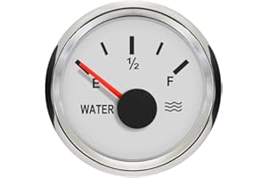 ELING Jauge de niveau de réservoir d'eau 2 ''0-190ohm indicateur de niveau de liquide 52mm avec rétro-éclairage 9-32V étanche pour ATV UTV