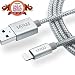 Apple MFi Certified 6ft long Nylon Braided Original Mivi Tough Lightning Cable for iPhone, iPad and iPod, Super fast charging up to 2.4Amps (Silver) RS.999.00