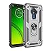 Produktbild Wubaouk Moto G7 Power Hülle with Ring Holder, Rotating Kickstand Stand for Car Magnetic Mount Slim Soft Shockproof Silicone Gel TPU Phone Cover for Motorola G7 Power