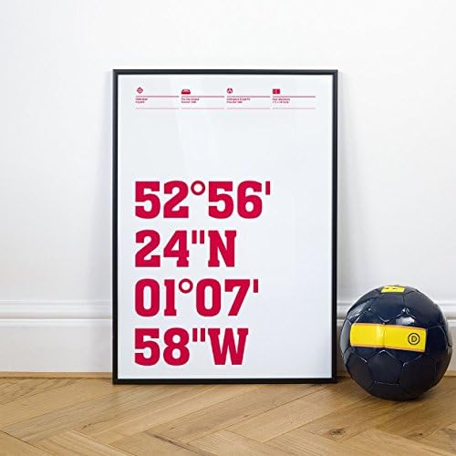 The City Ground Football Stadium Coordinates Prints and Posters, By Dinkit