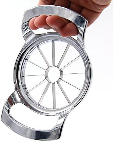 Wanleo 12-Blade Apple Slicer Cutter, Divider, Corer and Wedger, Stainless Steel and Dishwasher Safe