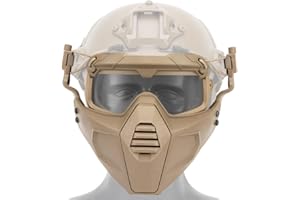 OAREA FAST kask ochronne gogle do jazdy konnej okulary ze zdejmowaną maską na twarz pasują do Airsoft Paintball Halloween Party