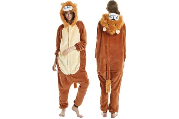 ZKomoL Onesie kostymer för vuxna unisex julfest pyjamas onesie för kvinnor cosplay nattkläder