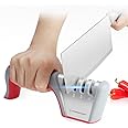 Wolpin 4-in-1 Knife Sharpener Kitchen for Knife & Scissors Helps Repair, Restore, Polish Blade