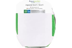 Aquagarden, Kit de filtros para Estanque, Juego de filtros con Espuma, Cartuchos con Filtro de Sello de Lana polimérica, Adecuado para el Modelo Inpond 5 en 1 de 6000 y 9000 litros