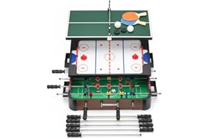 B4E 3-in-1 Multi-Sport Game Table Set | Table Football/Pool Table/Table Air Hockey/Table Tennis Classic Family Fun Games for Adults And Family | Light Weight, Durable and Portable Table Game