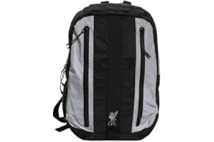 LIVERPOOL F.C. Liverpool FC Black/Silver Backpack LFC Official