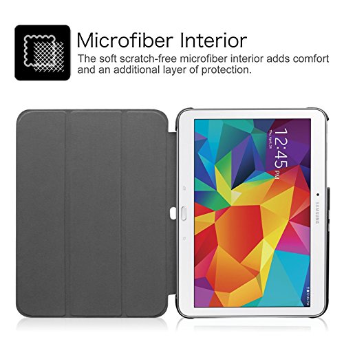 Fintie Samsung Galaxy Tab 4 10.1 Hülle Case – Ultra Schlank Superleicht Ständer Smart Shell Cover Schutzhülle Etui Tasche mit Auto Schlaf / Wach Funktion für Samsung Galaxy Tab 4 10.1 SM-T530 SM-T535 (nicht geeignet für Samsung Galaxy Tab 3 10.1), Landkarte Design - 4