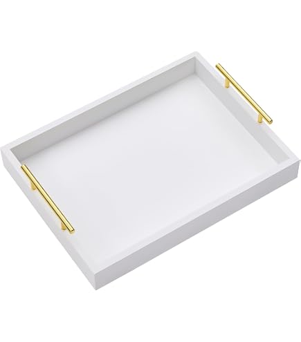 Set 2 Vassoi Da Portata In Acrilico Trasparente Con Manici - 43x30 Cm E 40x30 Cm - Robusti E Antigraffio - Per Colazione, Organizer Tavolo, Vassoi Ottomani