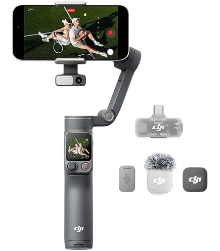 Osmo Mobile 8P + Mic Mini 2 Transmitter, Gimbal Stabilizer for