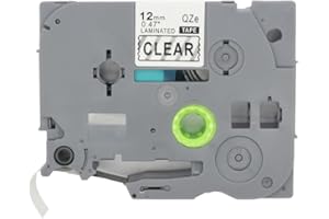 BROVACS 1 Pack Black on Clear Laminated Label Tape Compatible for Brother P-Touch Label Printer TZ 131 TZe 131 12mm 1/2" OPA4131