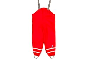 DRY KIDS Childrens Waterproof Dungarees Unlined Made from Recycled Plastics. Boys and Girls Rainwear for Outdoor Play