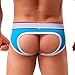Price comparison product image JYC Clearance 2018 Men Transparent Underwear Boxer Briefs Shorts Bulge Pouch Underpants (Blue, X-Large)