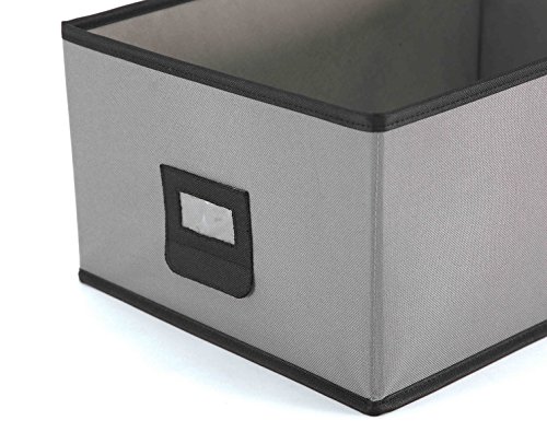 StorageManiac: 3 Stück – Stabile Schubladen, Ablagefach aus Polyester, Farbe: grau - 2