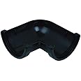 FLOPLAST 112mm Round Gutter Pipe 90 Degree Angle - Black - Pack of 2