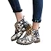Produktbild Stiefel Damen Boots Blumendruck Martin Schuhe Frauen Weiche Plateau Stiefeletten Knöchel weibliche Schnürstiefel Outdoor Winterstiefel ABsoar