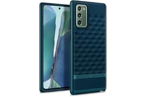 Caseology Parallax, Funda Samsung Galaxy Note 20, Diseño Geométrico, Patrón 3D, Carcasa Diseñada para Galaxy Note 20 - Aqua Green