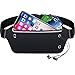 Produktbild Sport Hüfttasche, Gritin Bauchtasche Gürteltasche leichte wasserdichte Laufgürtel Lauftasche mit Kopfhöreranlass für Laufen, Wandern für iPhone 7 Samsung Galaxy S8 bis zu 6 Zoll usw - Schwarz