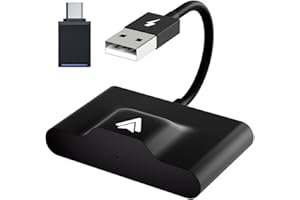 TENEVEAMO Adaptador Android Auto Inalambrico, 5GHZ Dongle Android Auto Wireless, Conexión Automática,Plug & Play,Convierte Coche Android con Cable a Inalámbrico,Negro