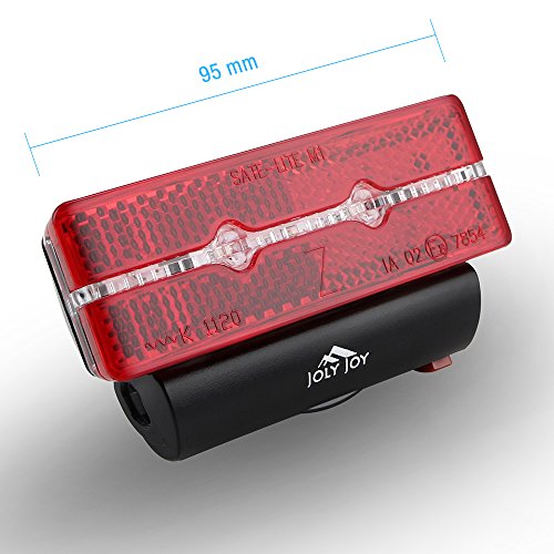 Joly Joy Fahrradlicht Rücklicht für Radsport mit StVZO, Wasserdicht (Mit Batterie) - 2
