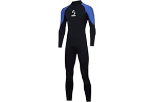 ZCCO Traje de neopreno de 3 mm para hombre, traje de buceo de cuerpo completo con cremallera trasera, trajes húmedos para buceo, surf, natación, esnórquel