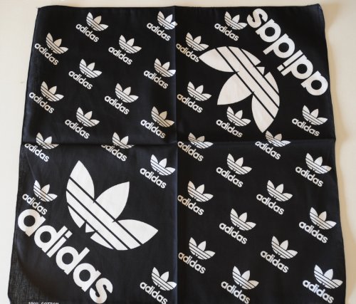 Price comparison product image 100% cotton ADIDAS bandana (black and white)