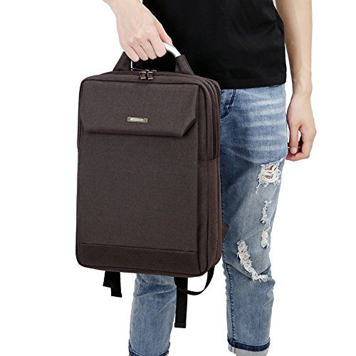 WZTP Wasserdicht Laptop Rucksack bis zu 15,6″ Business Anti-Diebstahl Notebook Rucksack Mit für Damen und Herren Backpack Schokoladenbraun - 3